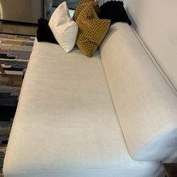 White  Modern Poly and Bark Sofa (price Flexible)