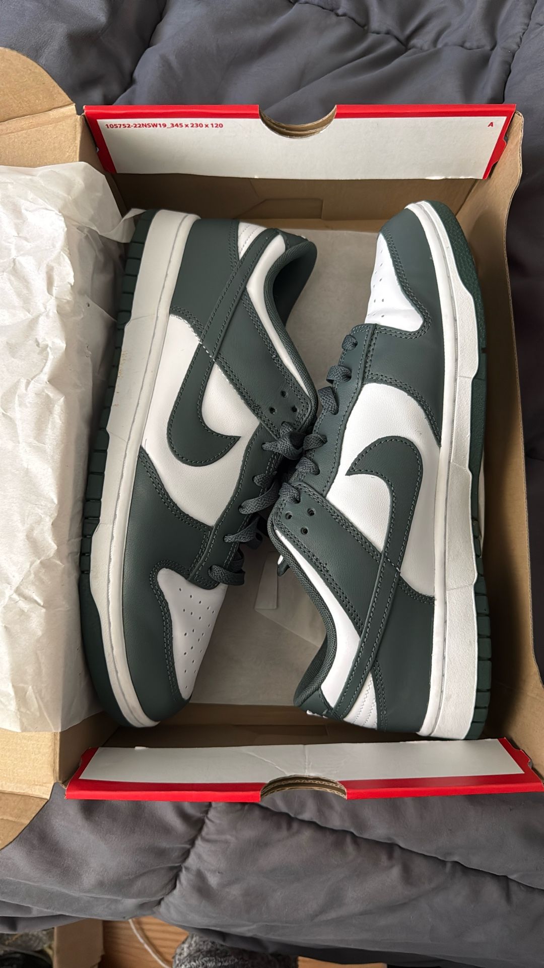 Nike Dunks Size 12 Green & White
