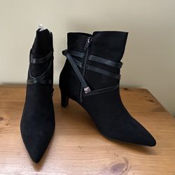 Black Faux Suede Boots