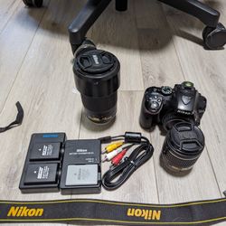 Nikon D5300 Camera , 18-55 And 70-300 Lens