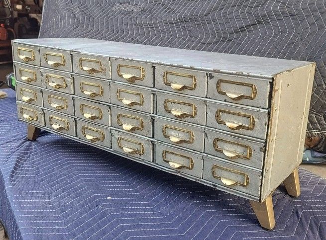 Vintage Metal Cabinet/ Furniture/ Office/ Hobby/Garage