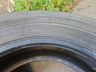 Tiers size 255/ 65/R 18