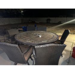 Large Patio Set With 6 Chairs