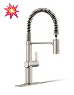 KOHLER Clarus Semi Professional Single Handle Pull Down Sprayer Kitchen Faucet in Vibrant Stainless