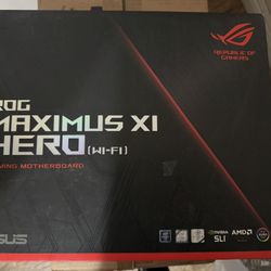 Rog motherboard w cpu and ram 