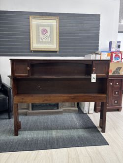 AFI Newport Full Walnut Bookcase Headboard w/USB