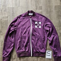 OFF WHITE Authentic Track Bomber Jacket Small