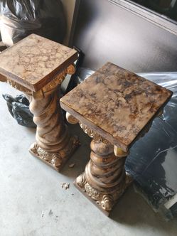 plaster marble Pedestals