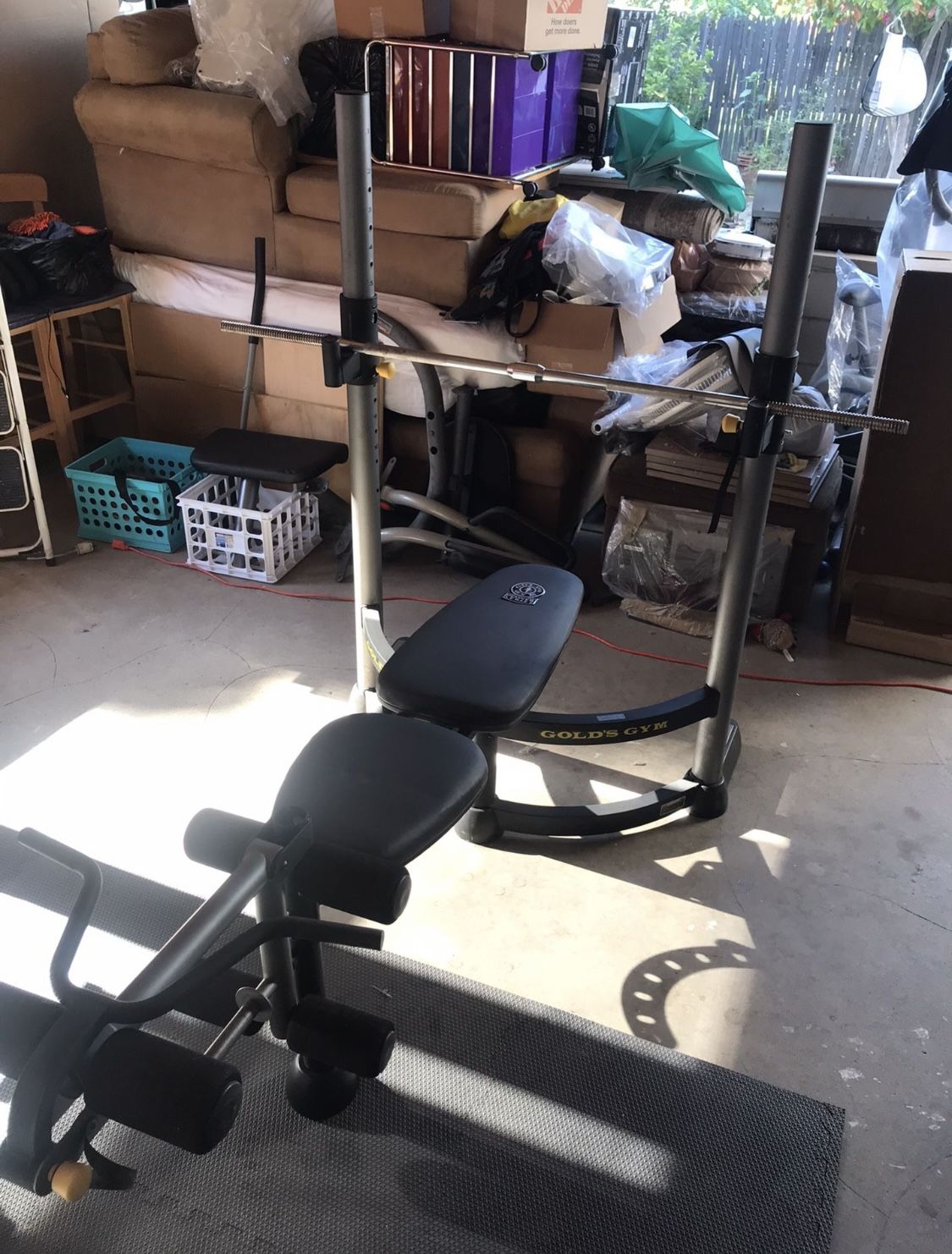 Gold's gym space saver bench sale