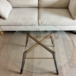 Ryland Round Glass Coffee Table By Madison Park 36”