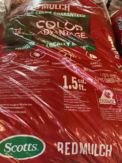 Scott’s Red Mulch. Unopened. Unused. 60 bags. Will Sell Separately At $5 A Bag