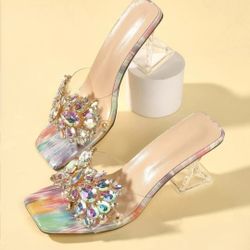 Beautiful Crystal Brand New Shoes In Box