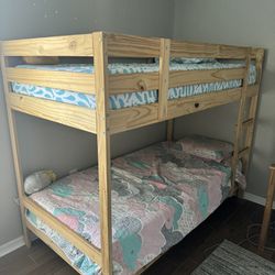 Twin Size Bunk Bed With Mattresses 