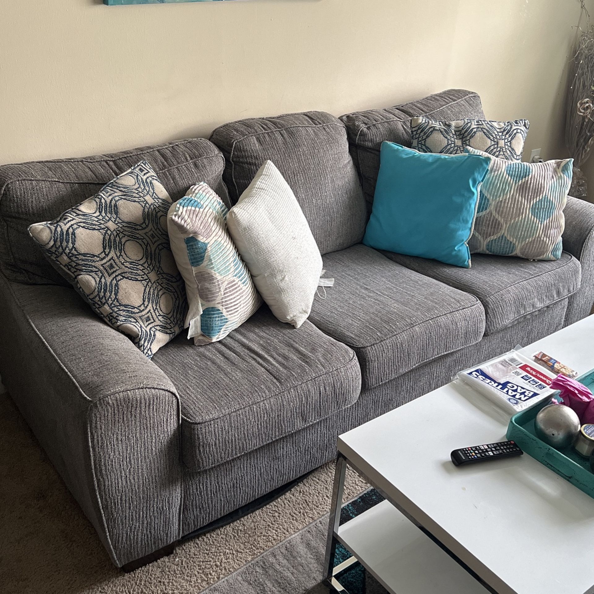 Gray 3 Seat Sofa