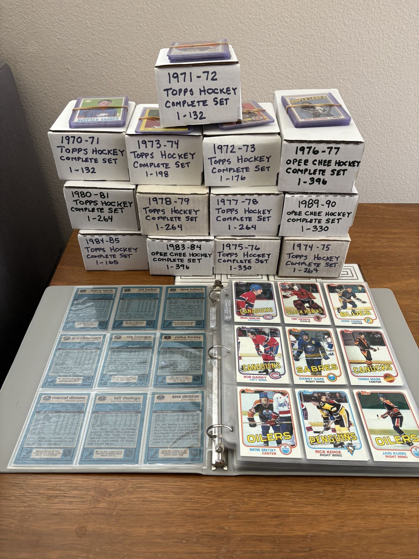 Vintage hockey sets !!!! Prices vary !!!