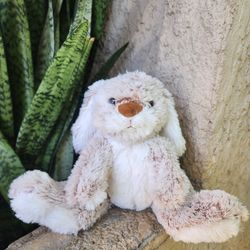 Melissa & Doug Frosted Brown Two Tone Burrow Bunny Rabbit Plush Easter Toy