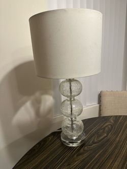 Crackle Glass Ball Table Lamp