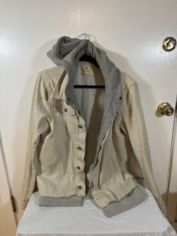 scotch & soda stressed cotton jacket with hoodie 