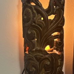 Hand-Carved Antique Wooden Wall Art – $199