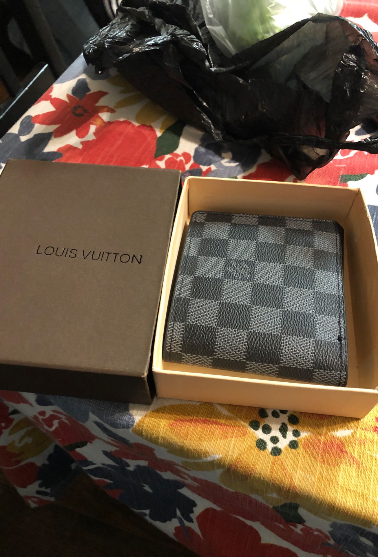 Louis Vuitton black and grey wallet
