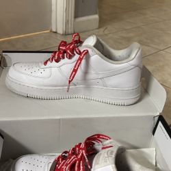 Nike Air Force 1 Supreme White Men’s Size 9 Worn 
