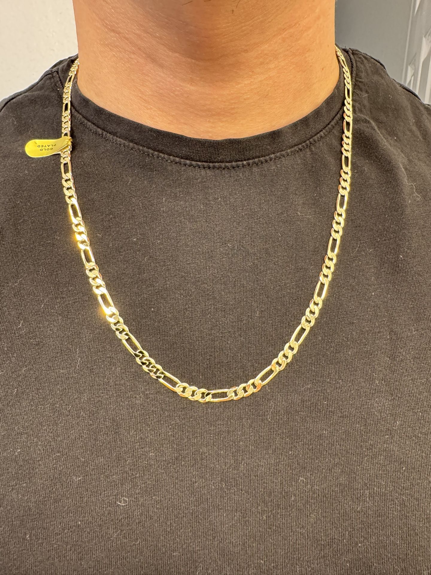 Gold Plated Chain, Cubin Link Necklace