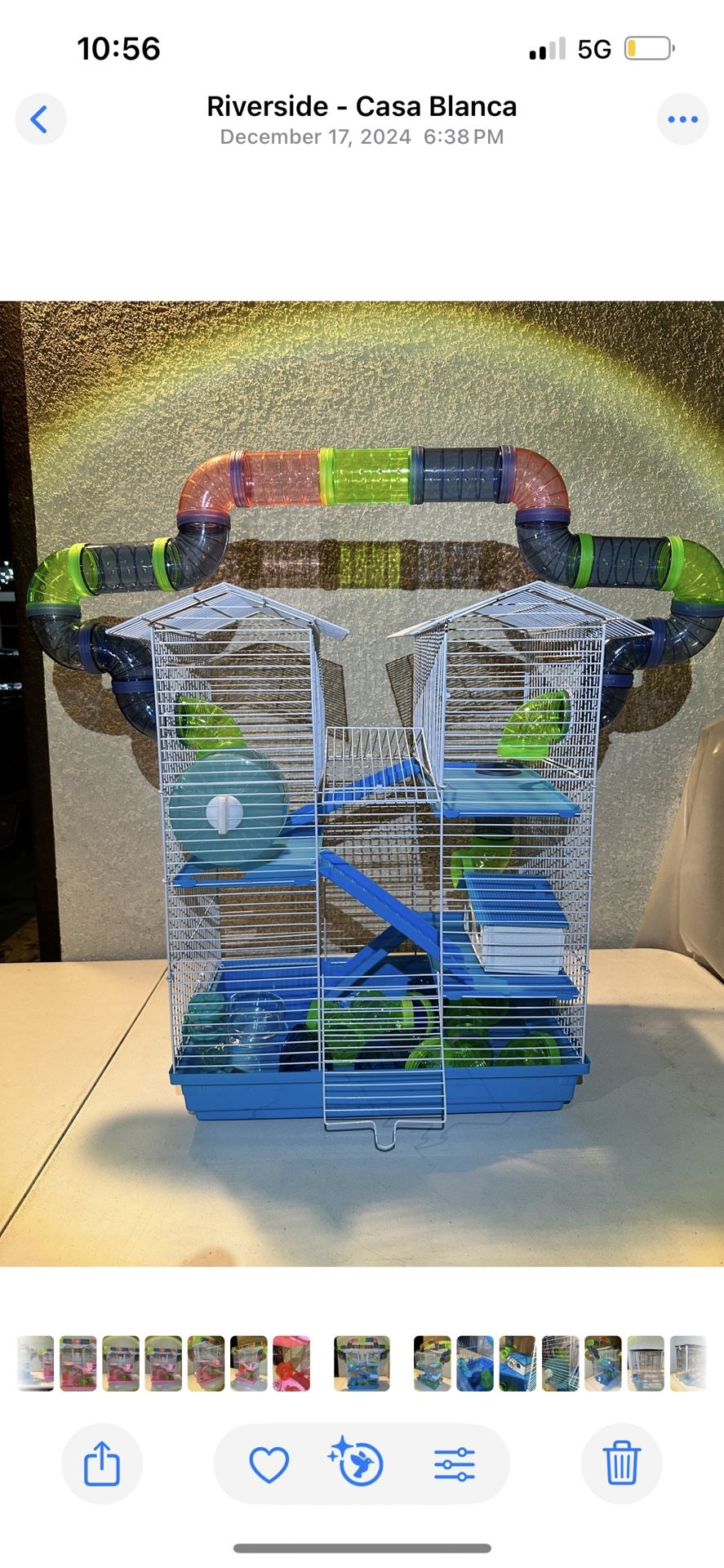 Blue Hamster Cage