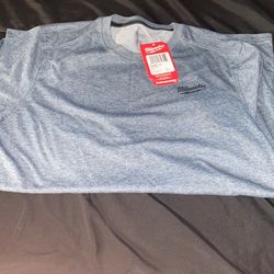 Milwaukee Men's Large Blue Cotton/Polyester Short-Sleeve Hybrid Work T-Shirt