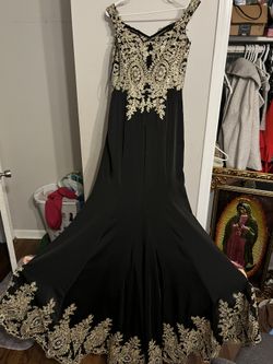 Black and gold dress 