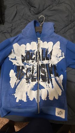 blue reclusive zip up