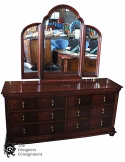 Vintage Mount Airy Louis Philippe Solid Cherry Bedroom Set