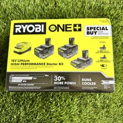 Ryobi ONE Plus 18V Lithium HIGH PERFORMANCE Starter Kit | Delivery Available