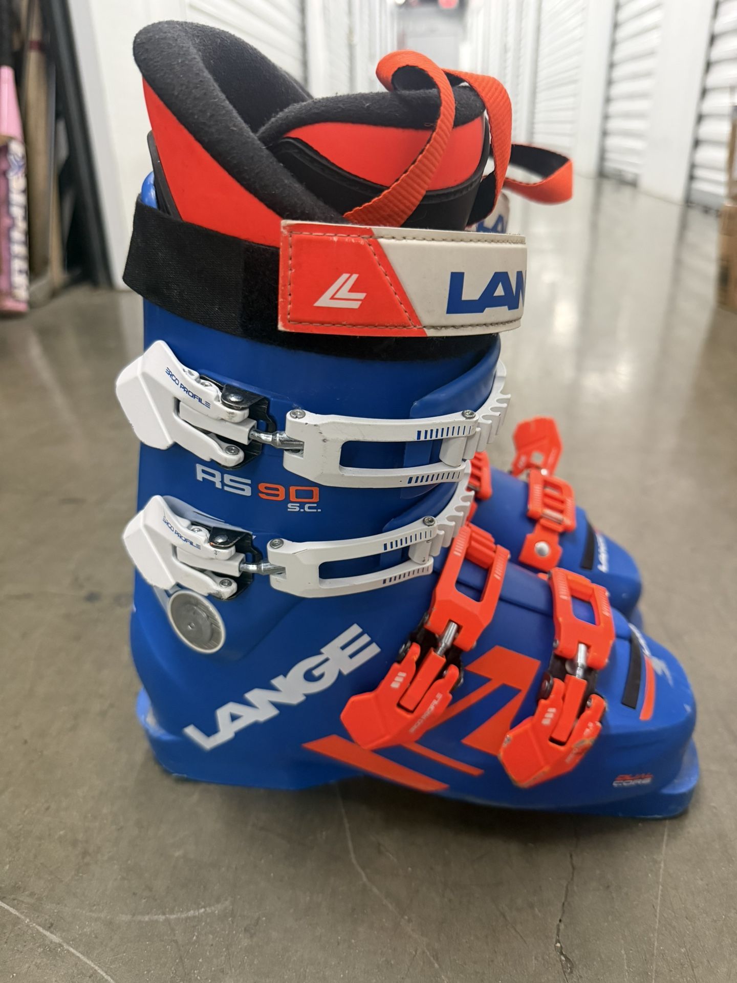 Lange Rs120 Ski Boots Size 24.5 286mm Dual Core Good Condition
