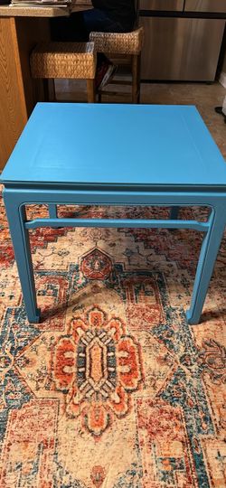 Turquoise Blue Side Table