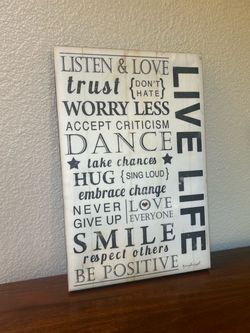 Word Art Canvas Wall Sign