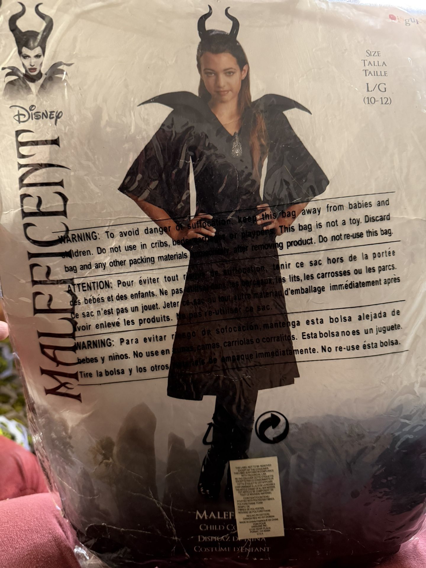 Disney’s Maleficent from Sleeping Beauty Kids Size Large 10-12