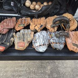 Baseball Gloves and Balls 