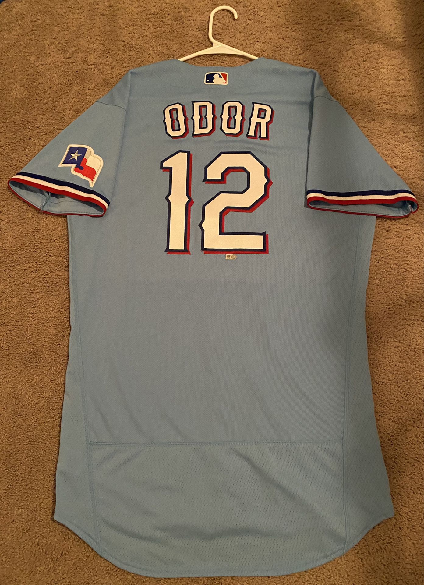 Men's Texas Rangers Rougned Odor Majestic Royal Official Player Name &  Number T-Shirt