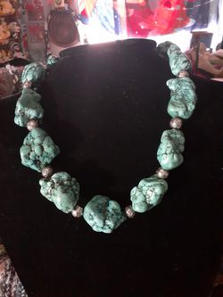 Real rare turquoise necklace