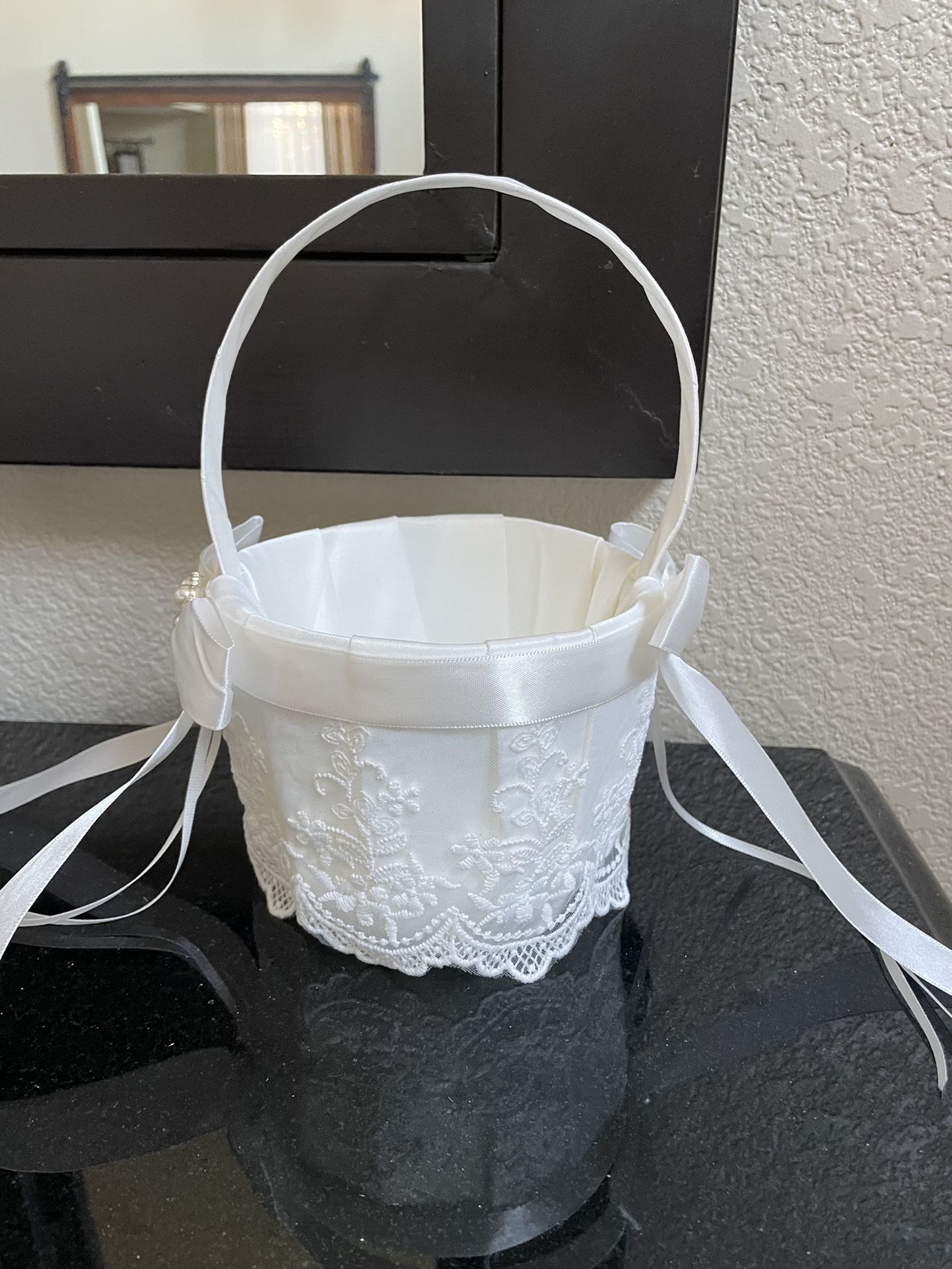 Flower Girl Basket With Ring Bearer Pillow