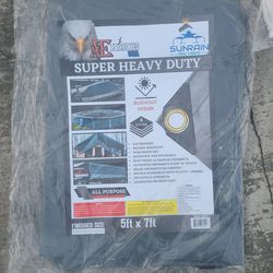 5ft × 7ft Super Heavy Duty Grey Tarp