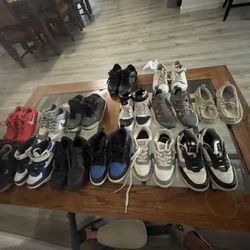 Shoes Size 12,13 There are 13 pairs of children's shoes.