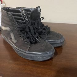All Black Vans Size 8
