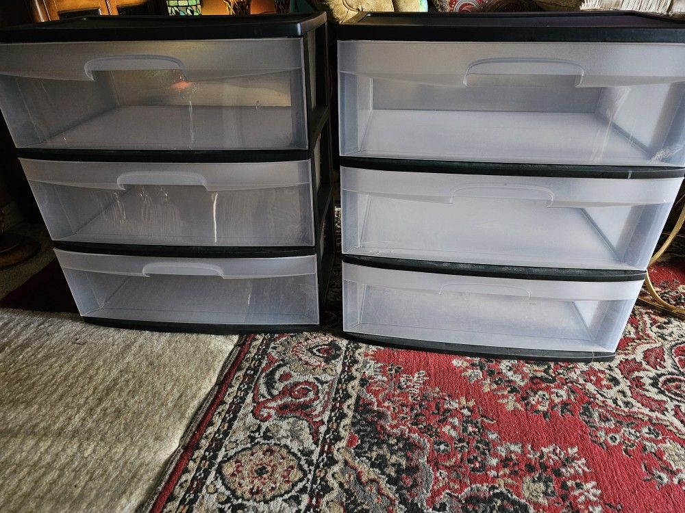 3 Large Capacity 3 Drawer Containers. $10 Each/all 3 $25