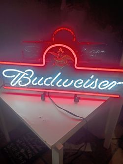 Vintage Original Budweiser Neon Beer Sign