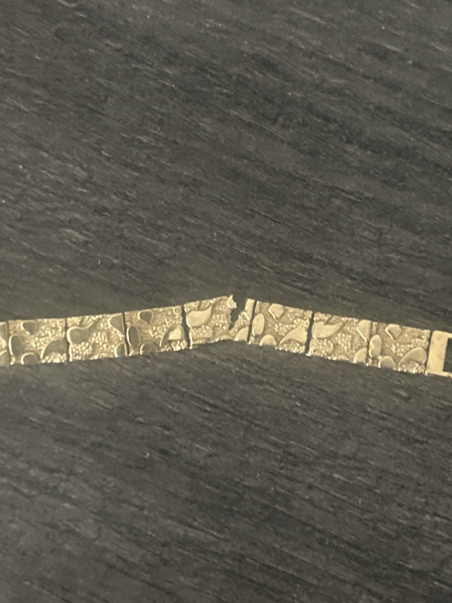 10k broken nugget bracelet 11 grams