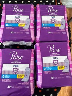 Poise Fresh Protection Pads Moderate Regular (6$$$ EACH)