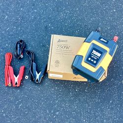 Ampeak 750W Power Inverter 4.8A Dual USB Ports 2 AC Outlets Car Inverter DC 12V to AC 110V 11 Protections for Devices