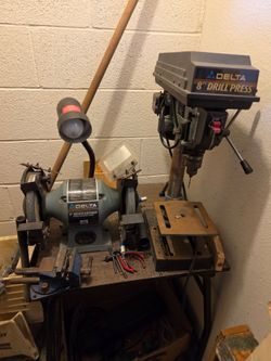 Delta Drill Press and Bench Grinder