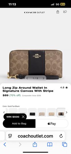 COACH Zip Around Wallet